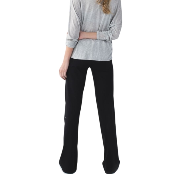 Lululemon Relaxed Fit Pant Women's 10 Black Athleisure High/Low Rise Rel: 12/15 - Picture 3 of 15